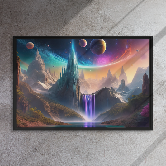 Purple Falls - Framed Canvas