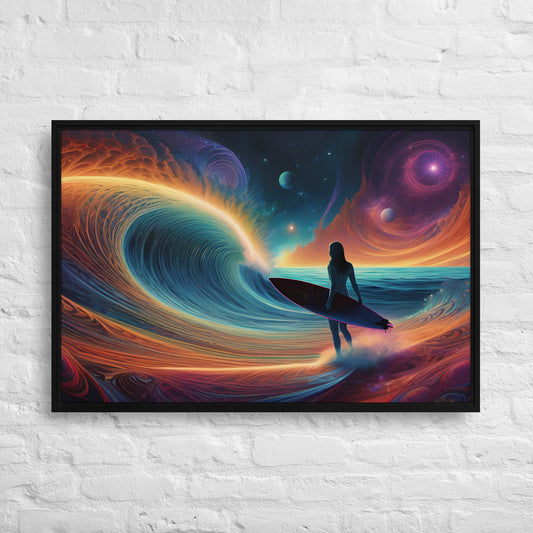 Layne's Perfect Wave - Framed Canvas